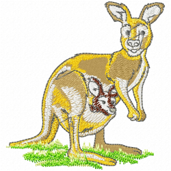 Kangaroo Embroidery Design 3 Kangaroo Embroidery Design 3
